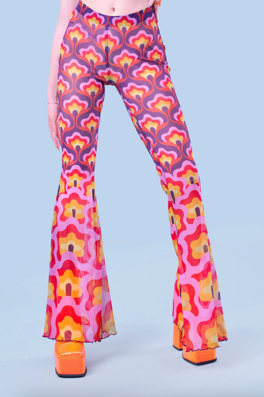 Flower Power Violet Bell Bottom Pants - COMING SOON