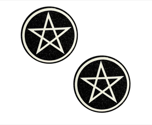 Neva Nude Wicca Black Glitter Nipple Cover Pasties