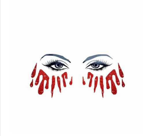 Neva Nude Bloody Awesome Glitter Tears Face Sticker