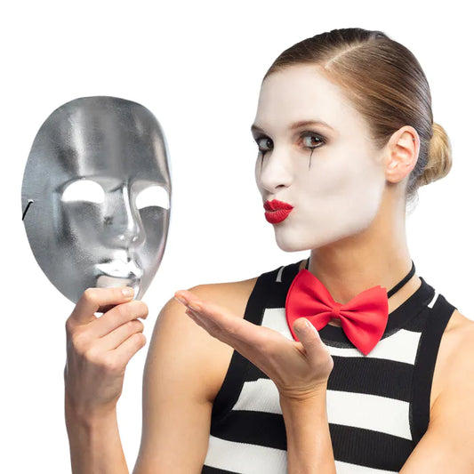 Silver Mime Mask