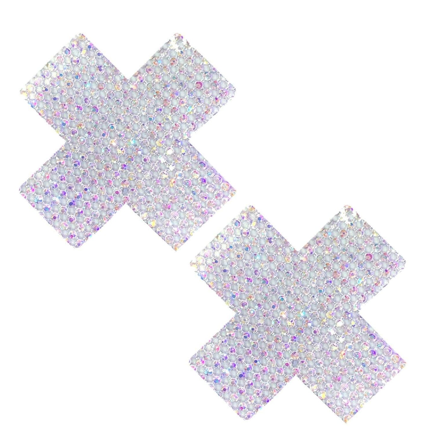 Neva Nude Super Bling Iridescent Crystal Jewel X Factor Nipple Cover Pasties