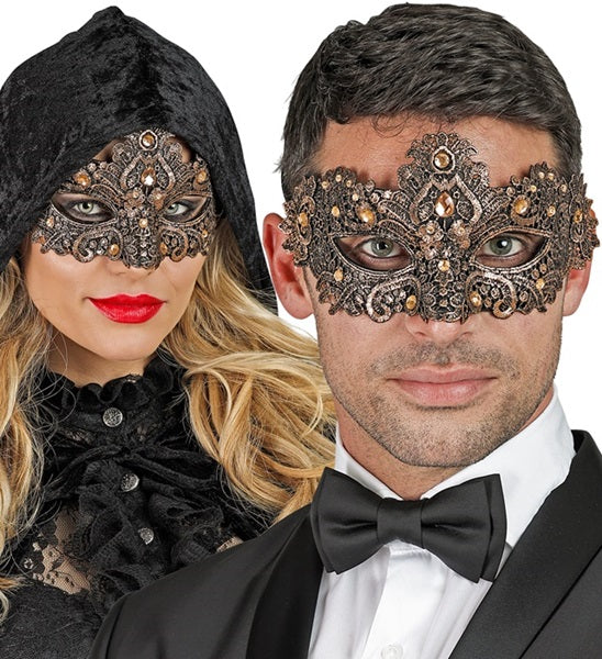 Theatrical Bronze Masquerade Eye Mask