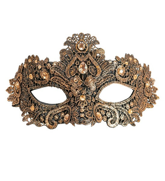 Theatrical Bronze Masquerade Eye Mask