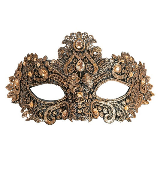 Theatrical Bronze Masquerade Eye Mask