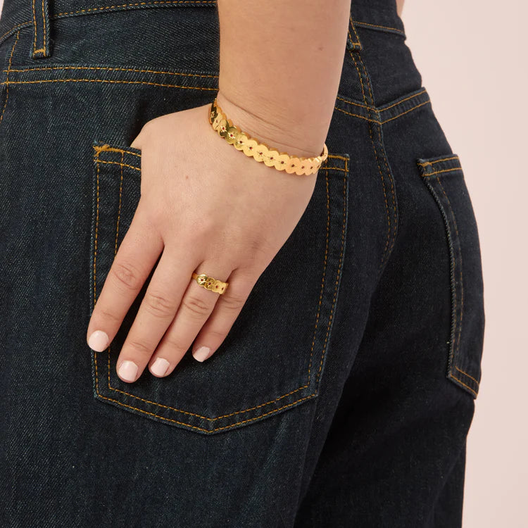 Bijoux De Mimi Tallulah Gold & Red Ring