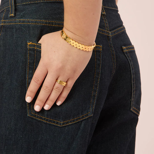 Bijoux De Mimi Tallulah Gold & Red Ring