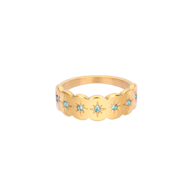 Bijoux De Mimi Tallulah Gold & Turquoise Ring