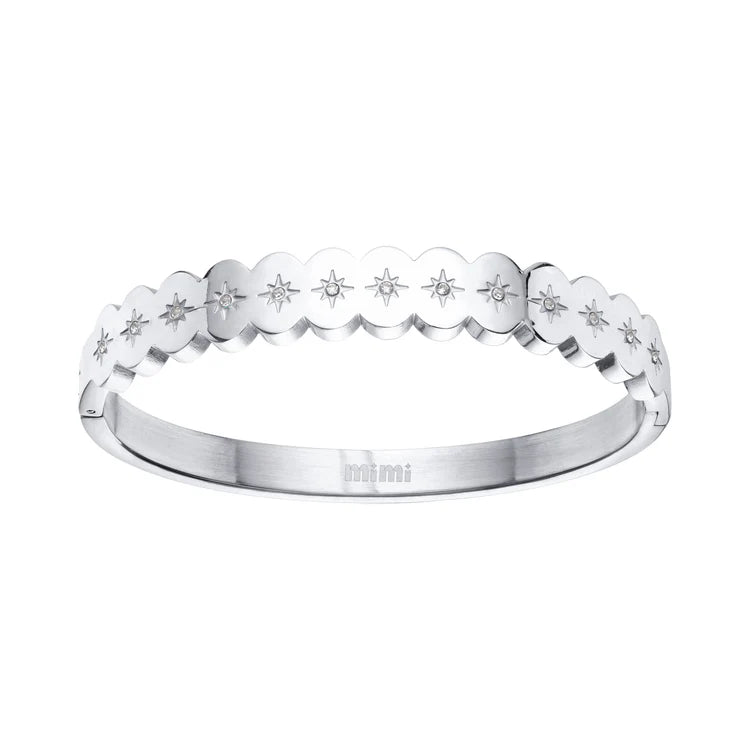 Bijoux De Mimi Tallulah Bangle Silver & Crystal