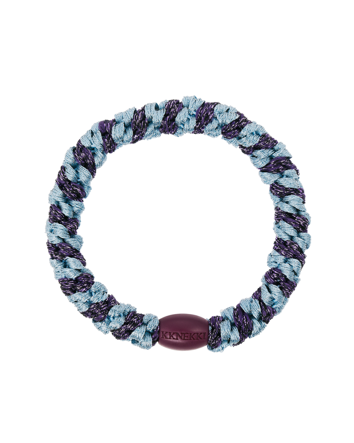 Kknekki A/W26 Seablue Dark Purple Glitter Stripe