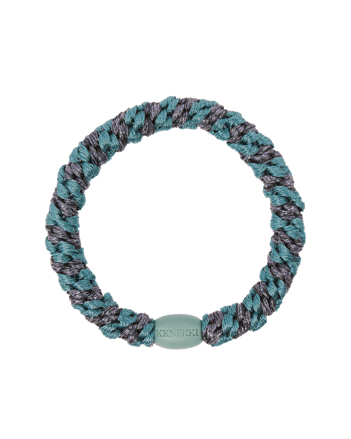 Kknekki A/W26 Teal Steel Grey Glitter Stripe