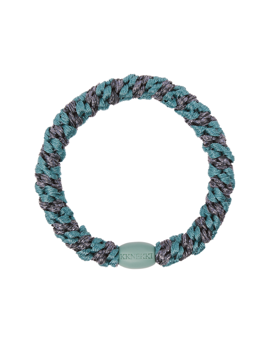 Kknekki A/W26 Teal Steel Grey Glitter Stripe