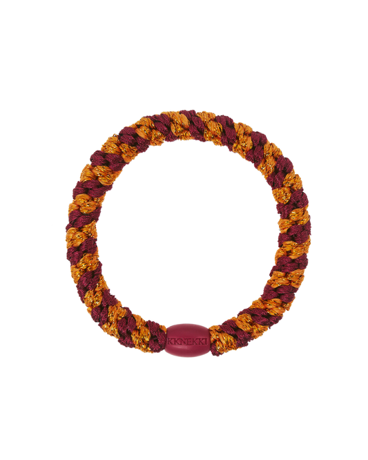 Kknekki A/W26 Bordeaux Orange Glitter Stripe