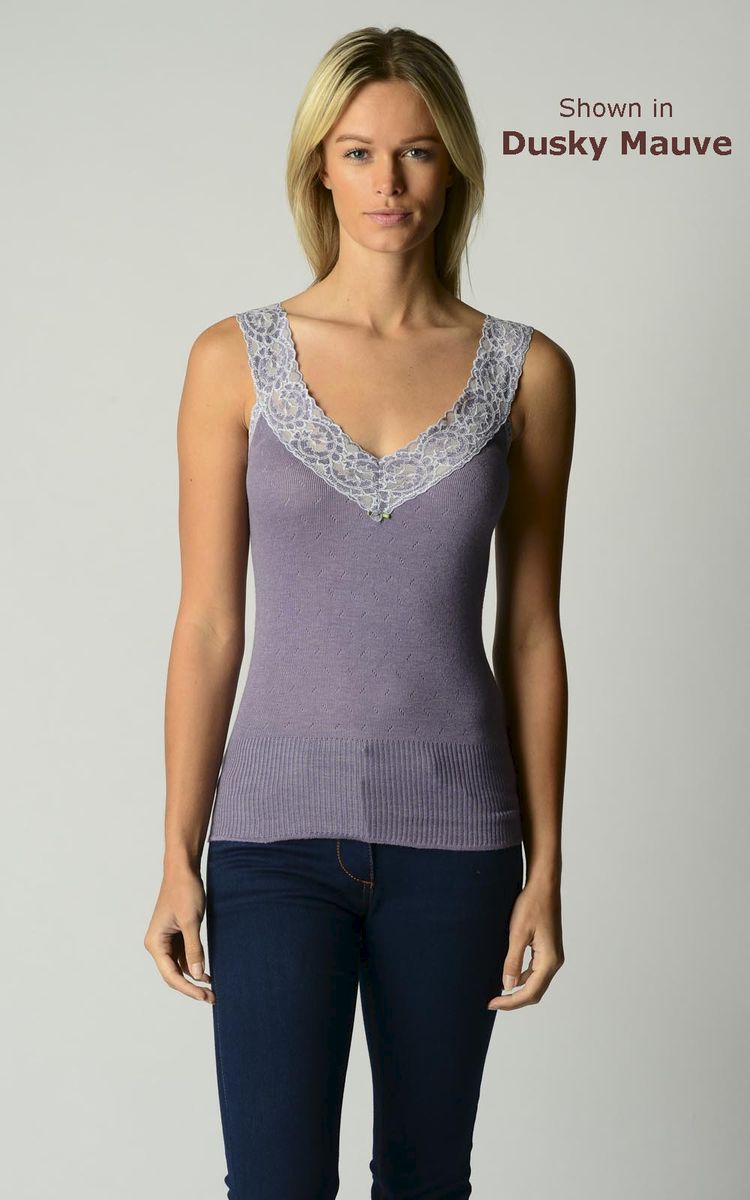 IN STORE ONLY - Palace London Wide Lace Wide Strap Camisole - MORE COLOURS AVAILABLE