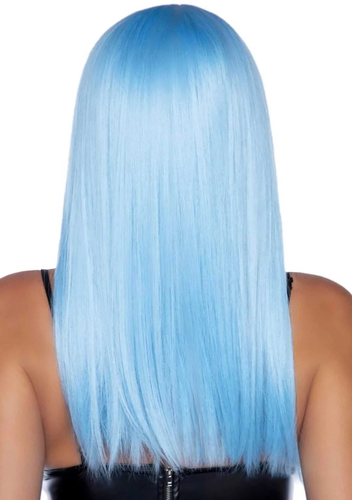 Long Straight Bangs Wig - Baby Blue