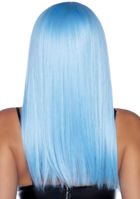 Long Straight Bangs Wig - Baby Blue