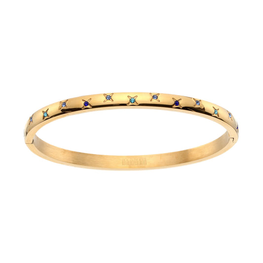 Bijoux De Mimi Amelia Star Bangle - Gold & Blue