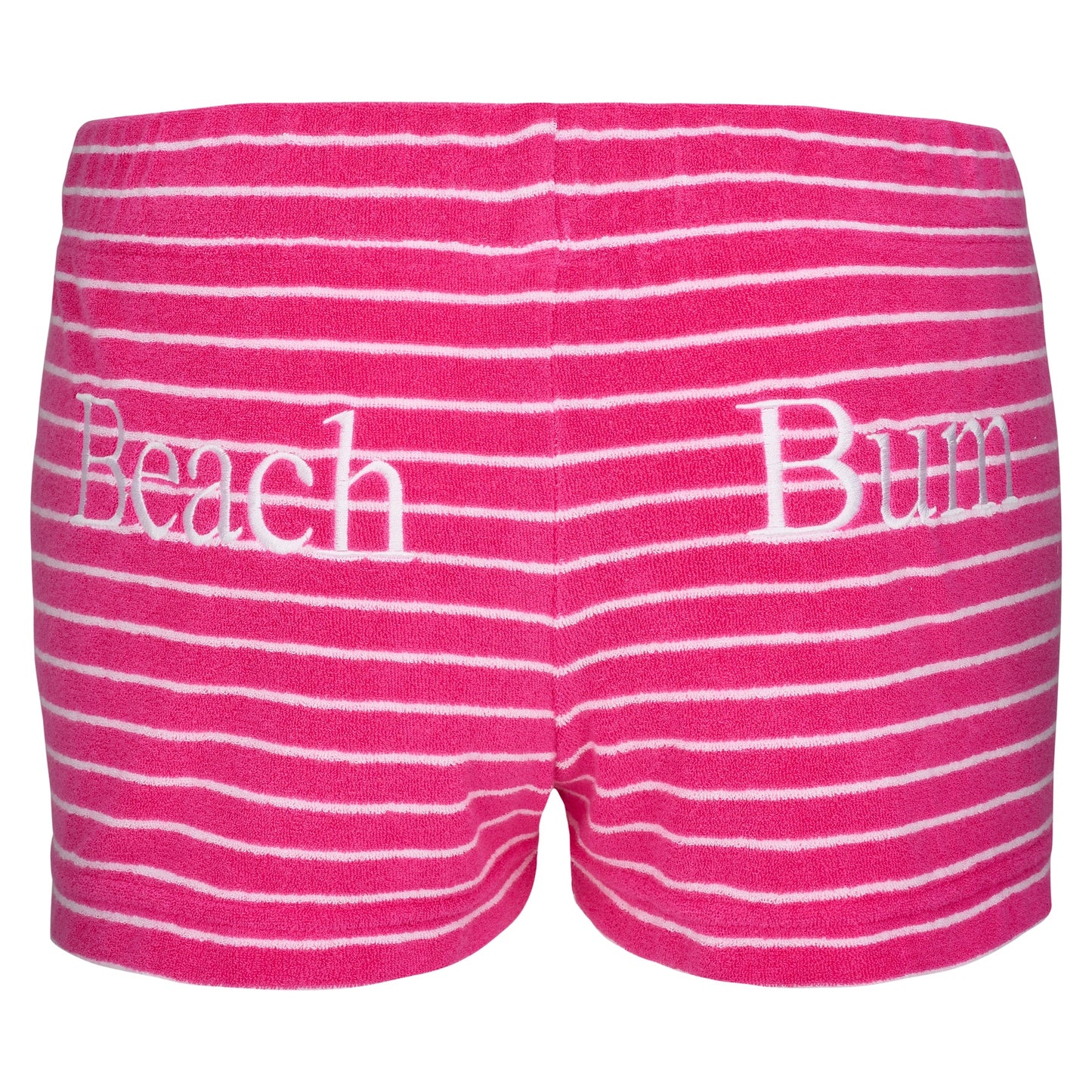 Pink & White Beach Bum Towelling Shorts