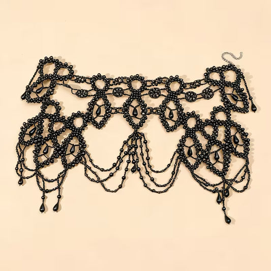 Black Pearl Shoulders Necklace