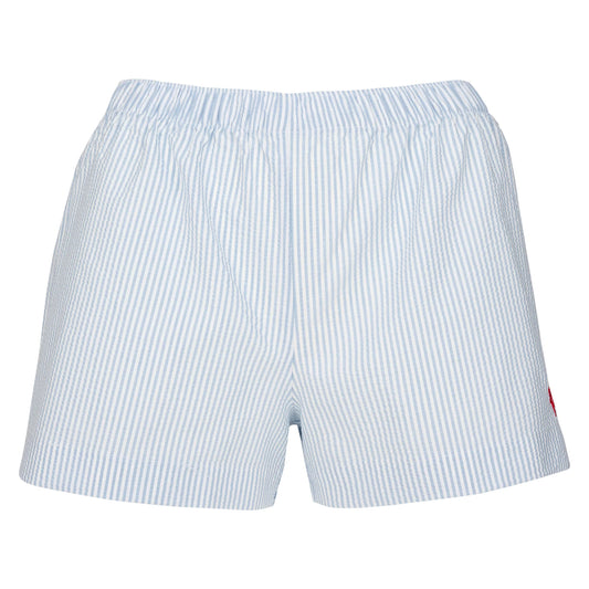 Pale Blue Seersucker Shorts