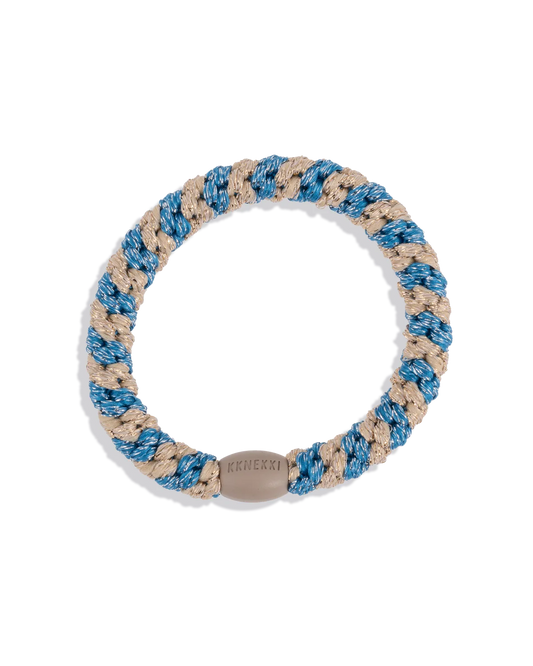Kknekki Blue Silver Glitter Stripe
