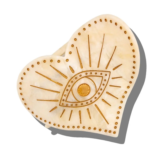 Solar Eclipse Celestial Heart Lay Down Claw Clip