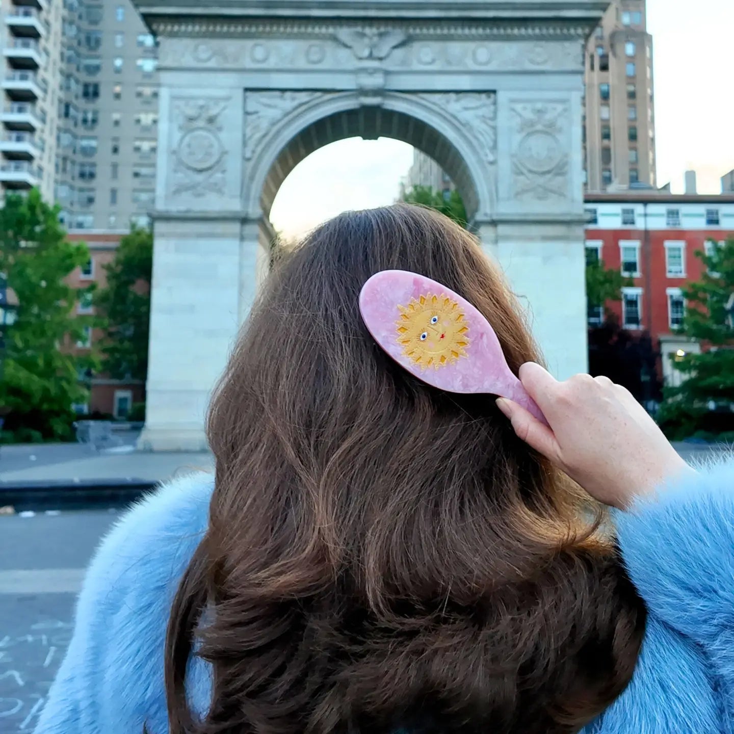 Solar Eclipse Celestial Sun Hairbrush