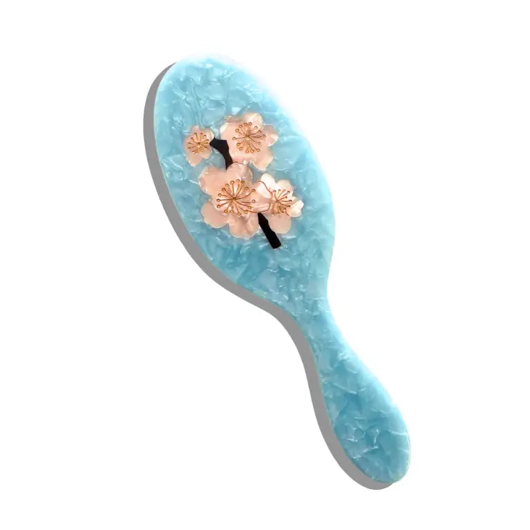 Solar Eclipse Cherry Blossom Hairbrush