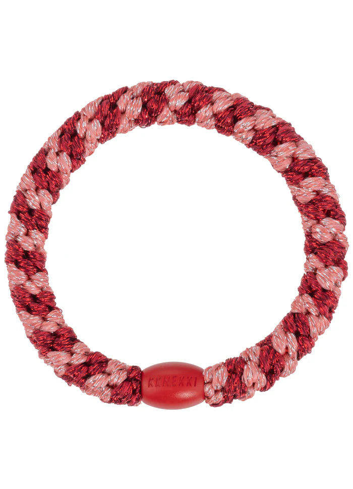 Kknekki Coral Bordeaux Glitter Stripe