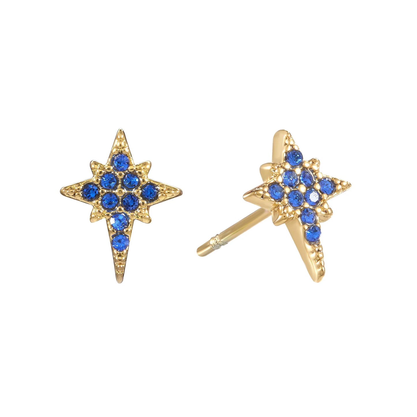 Bijoux De Mimi Cosima Star Stud Earrings - Gold & Blue