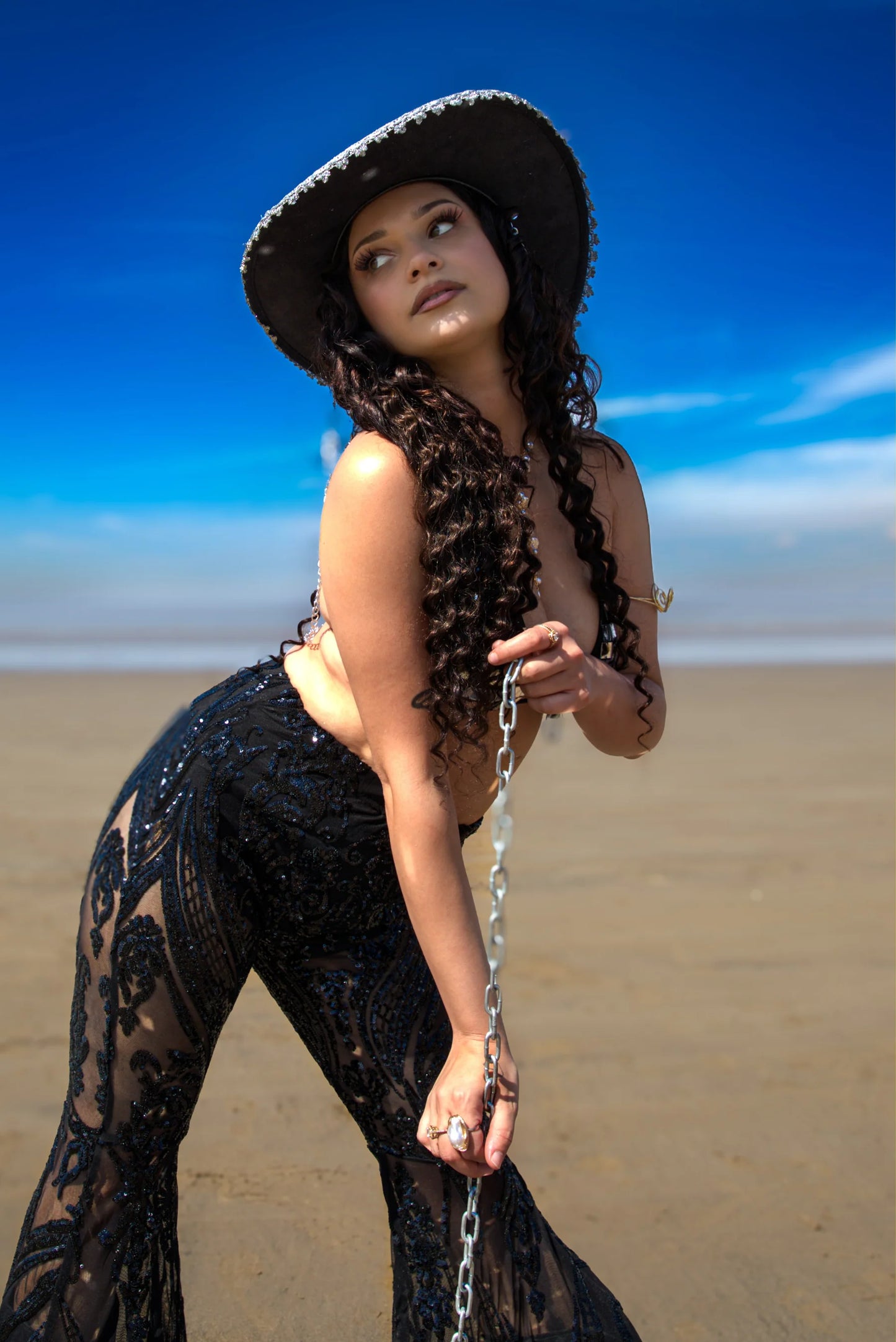 Coven Black Flared Pants