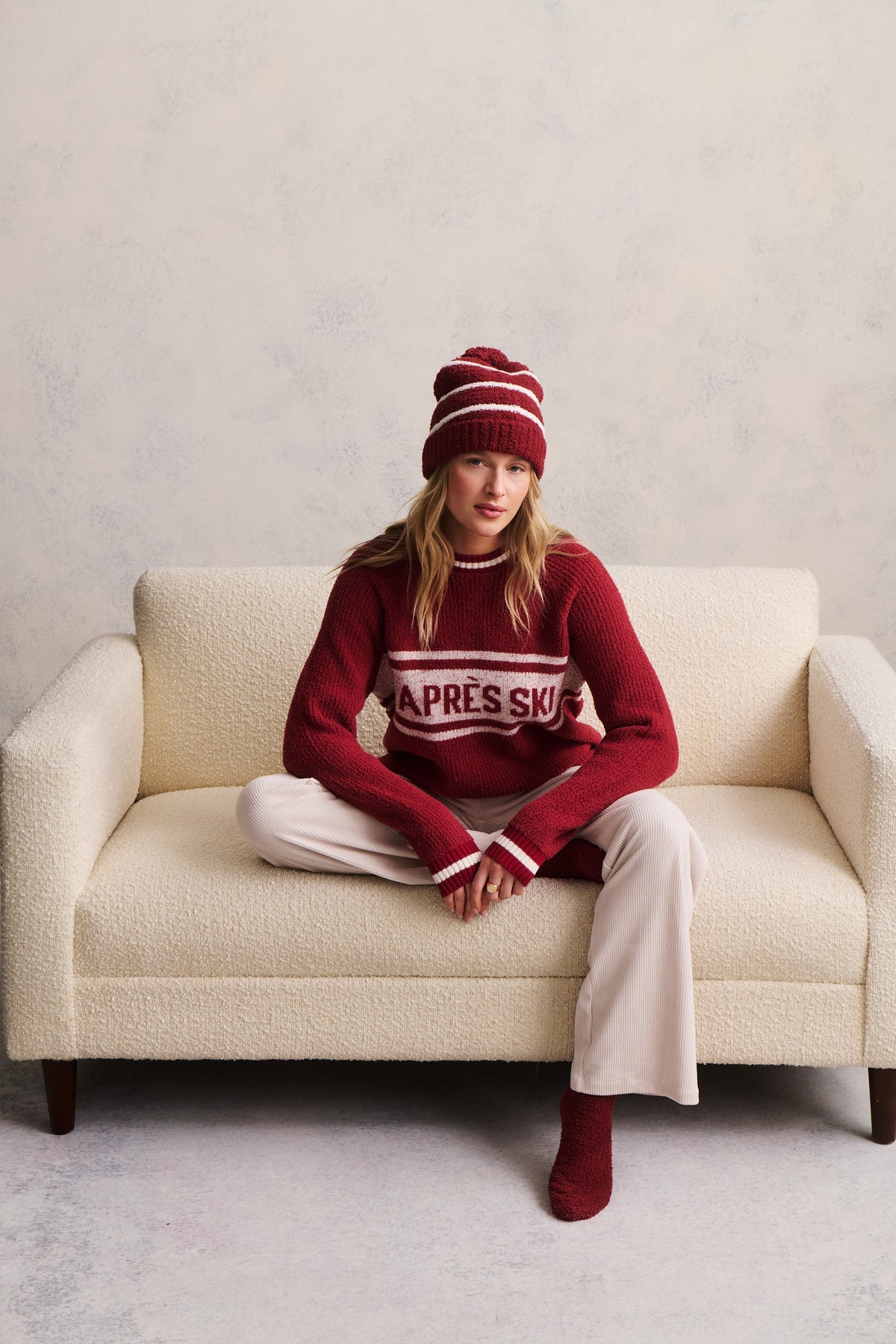 Crimson Cotton Apres Pullover