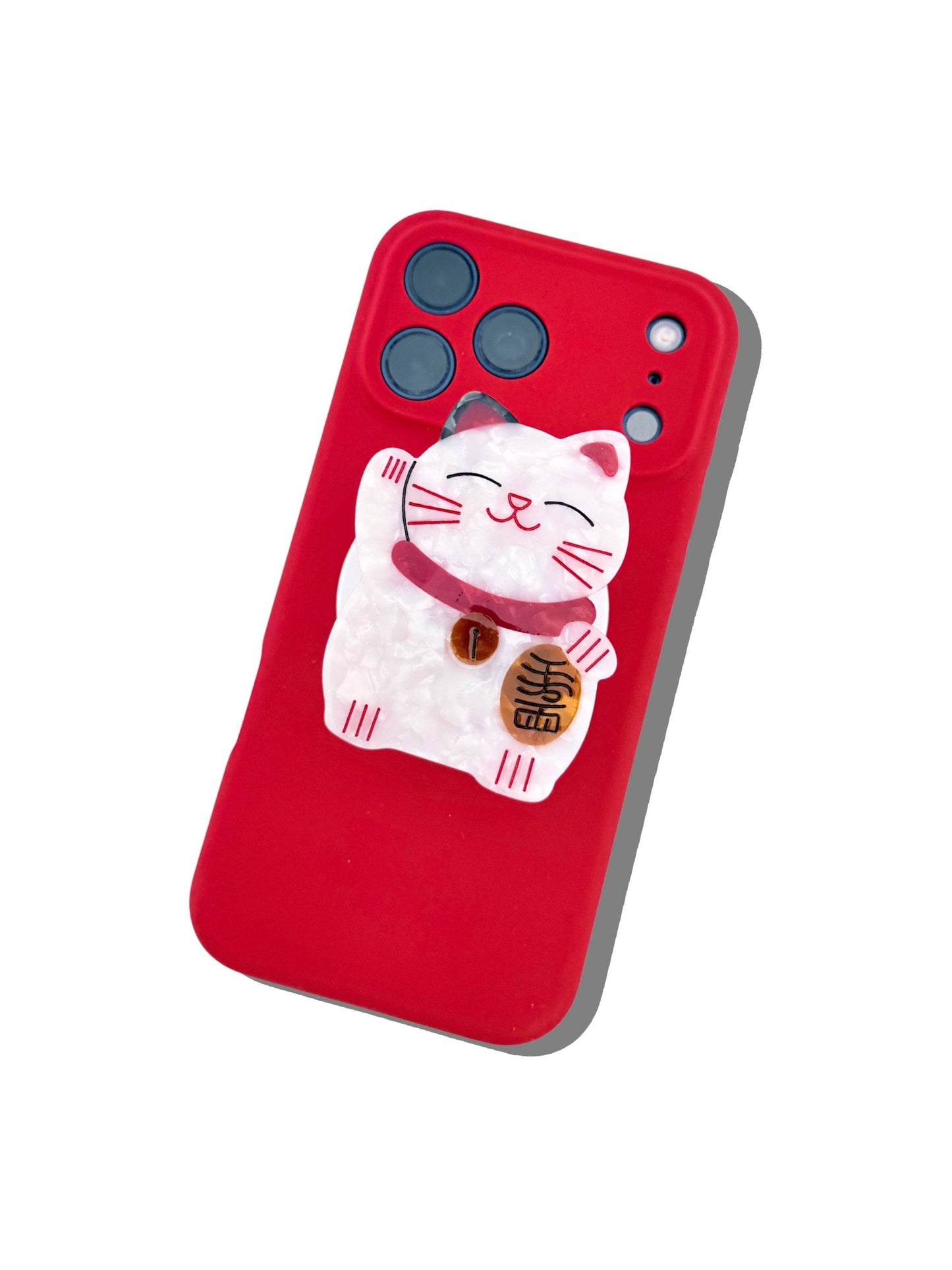 Solar Eclipse Hand-painted Lucky Cat GripCharm