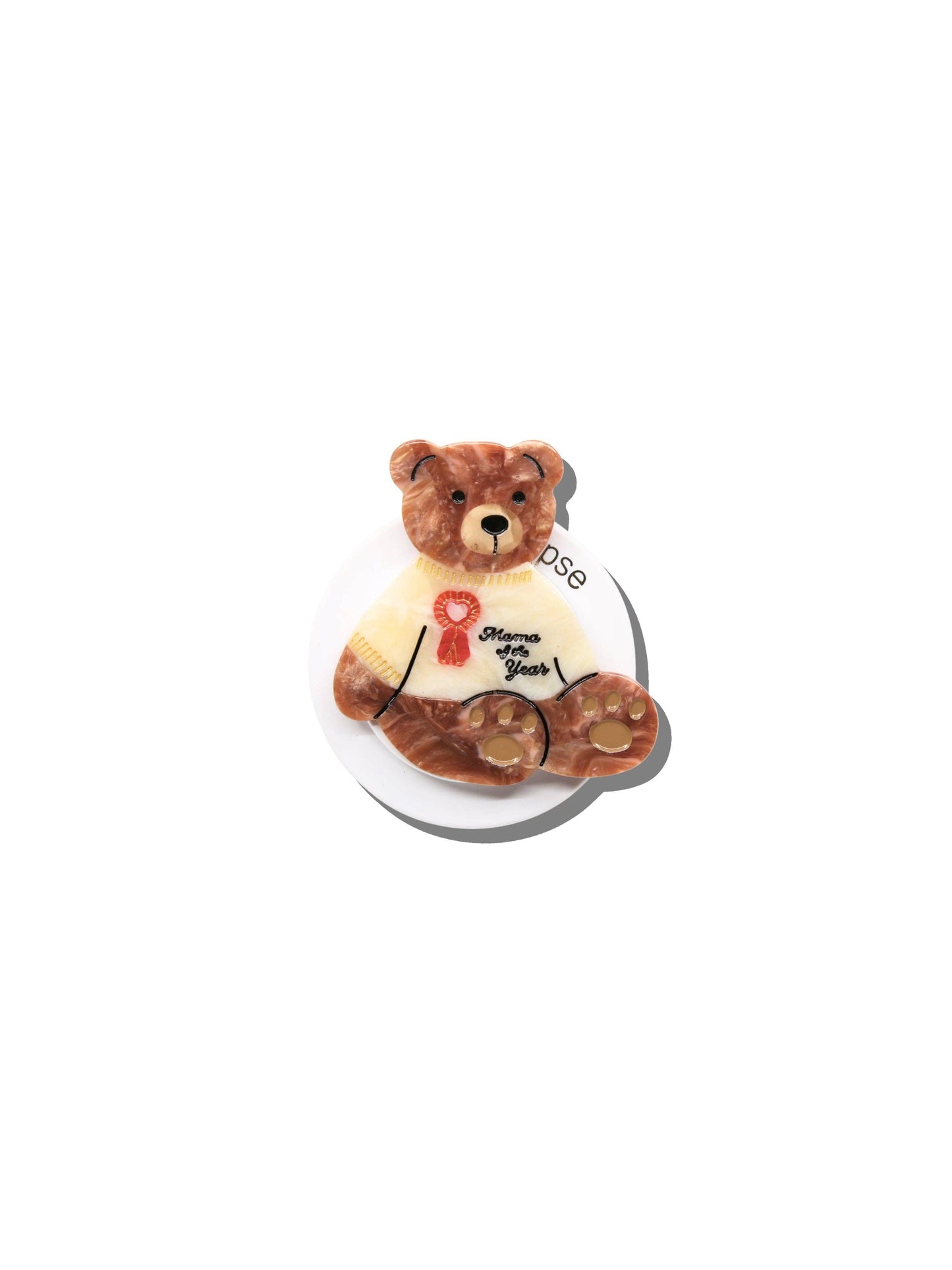 Solar Eclipse Hand-painted Mama Bear GripCharm