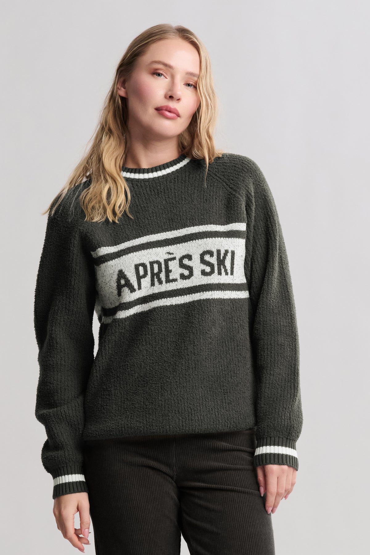 Dark Moss Cotton Apres Pullover
