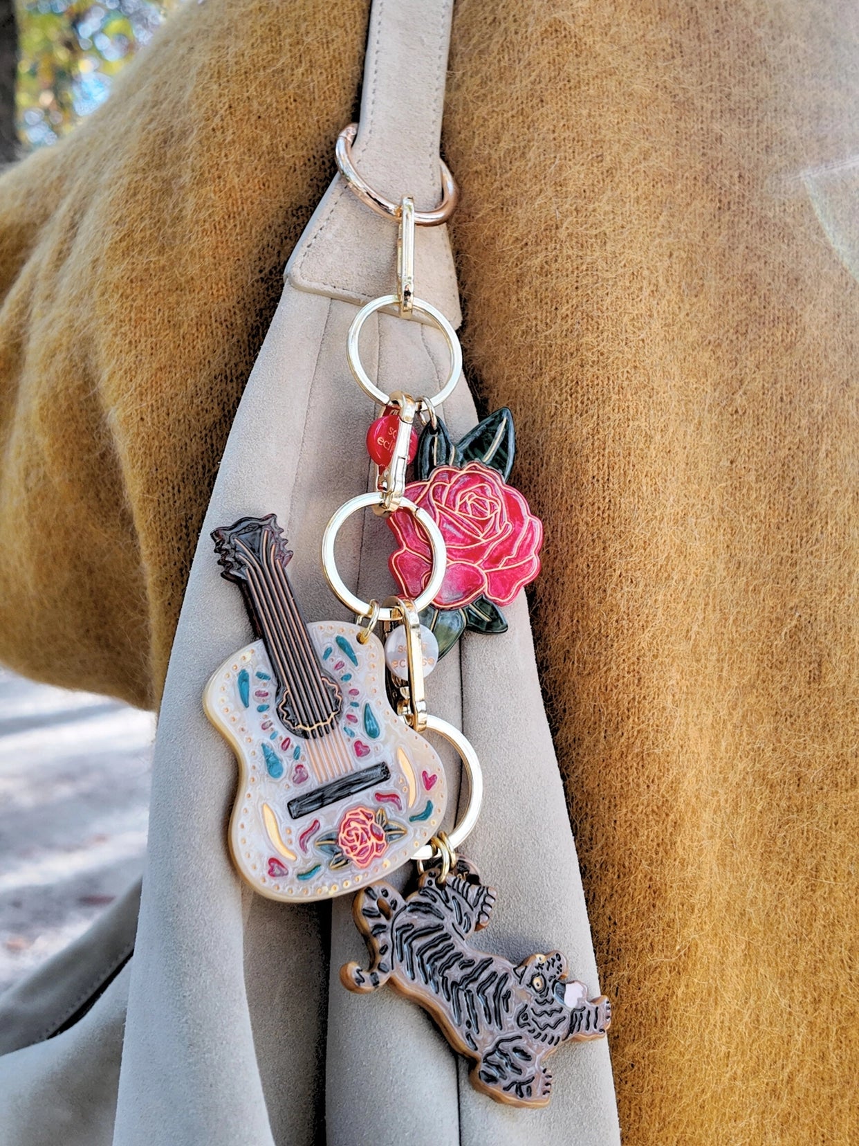 Solar Eclipse Dia De Los Brujas Guitar Bag Charm