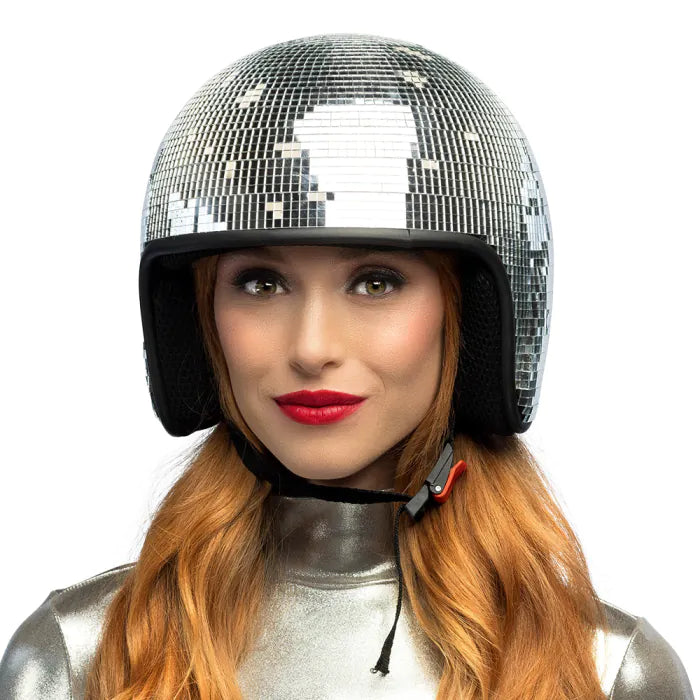 Silver Disco Ball Helmet