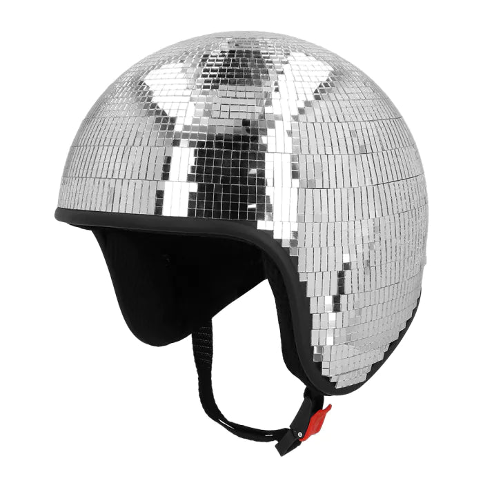 Silver Disco Ball Helmet