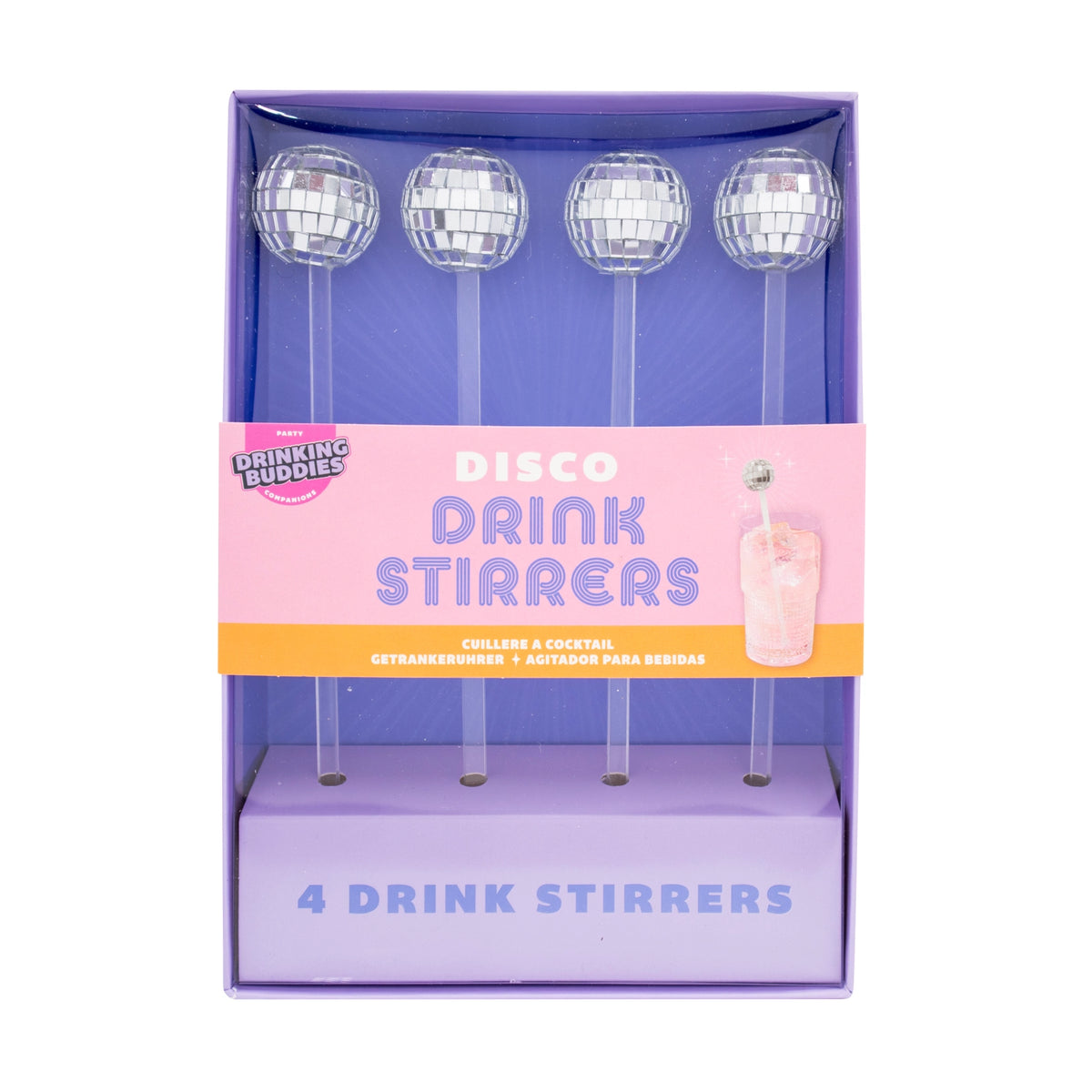 Disco Drink Stirrers - 4 Pack