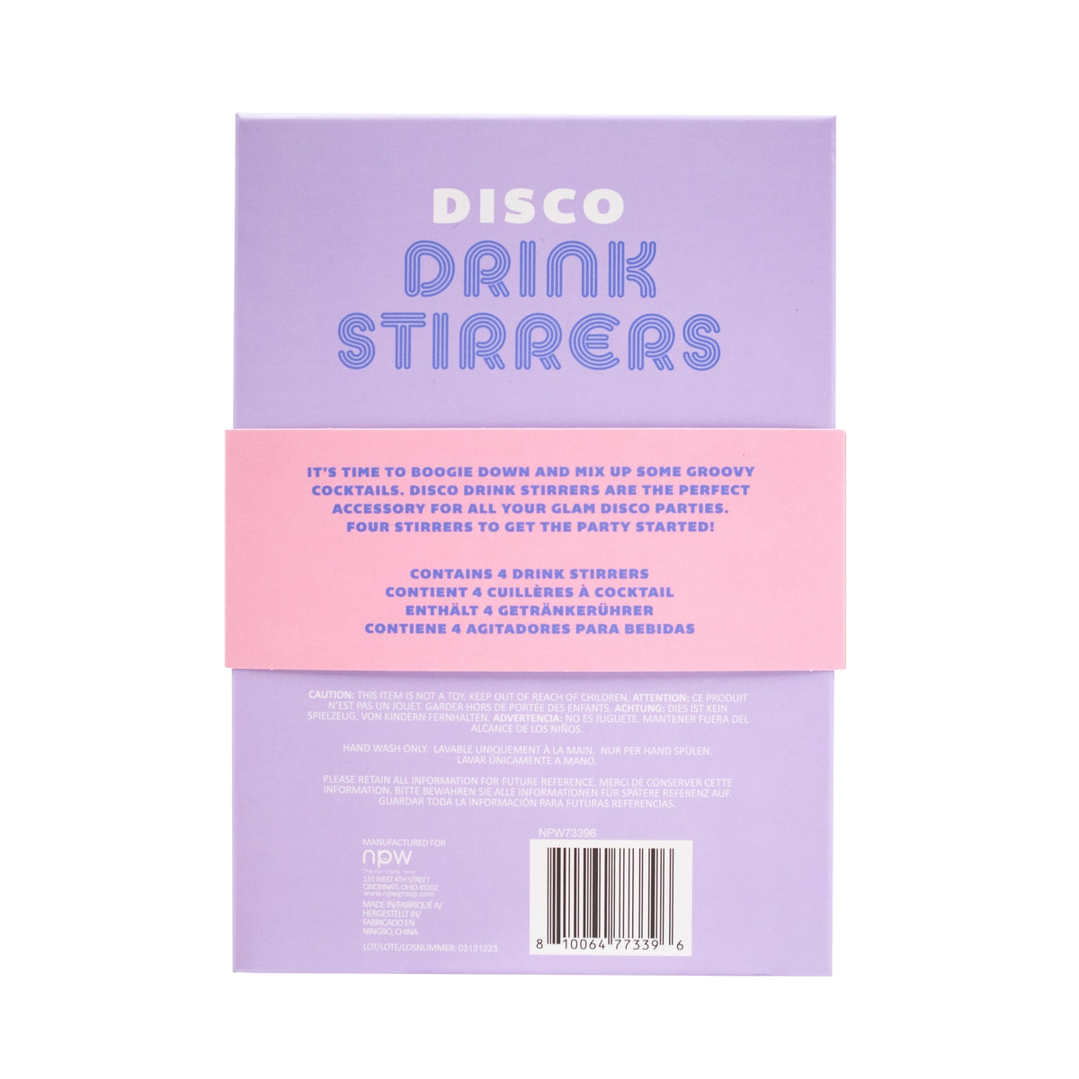 Disco Drink Stirrers - 4 Pack