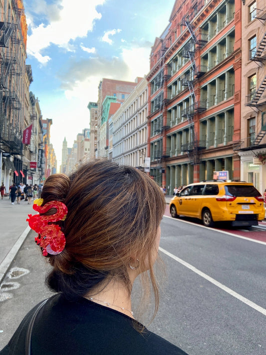 Solar Eclipse Red Dragon Claw Clip