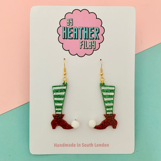 Glitter Elf Legs Earrings