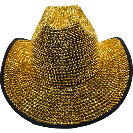 Fancy Rhinestone Cowboy Hat - Gold