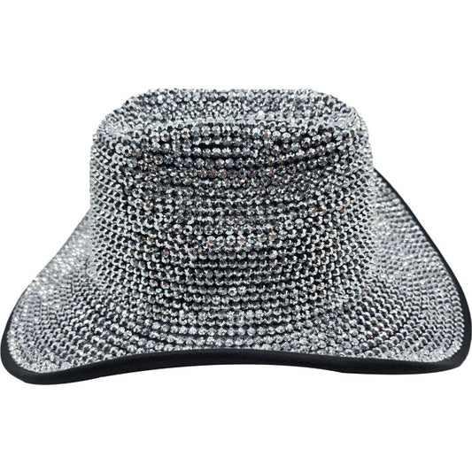 Fancy Rhinestone Cowboy Hat - Silver