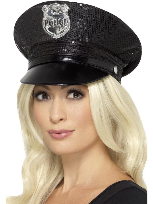 Sequin Police Hat