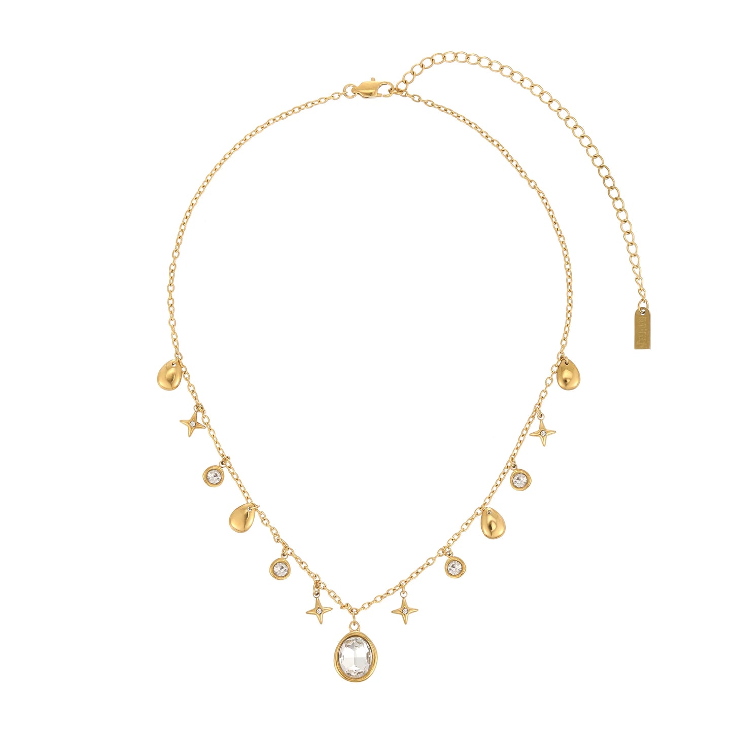 Bijoux De Mimi Florence Star Stacking Necklace - Gold & Crystal