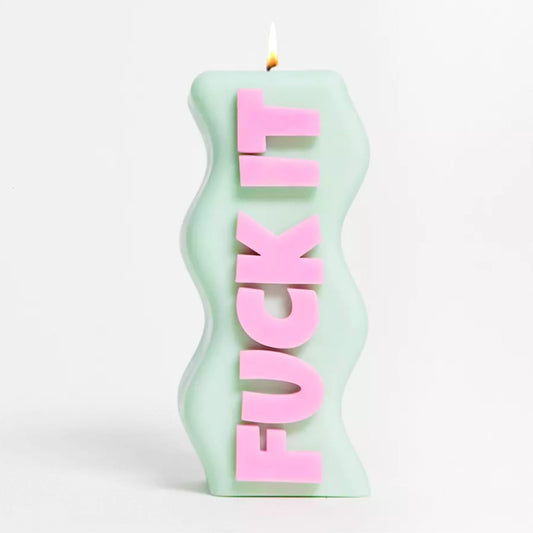 Green Fuck It Candle