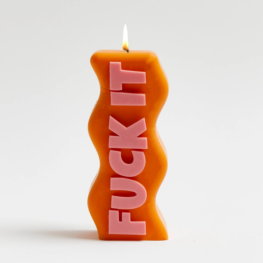 Orange Fuck It Candle