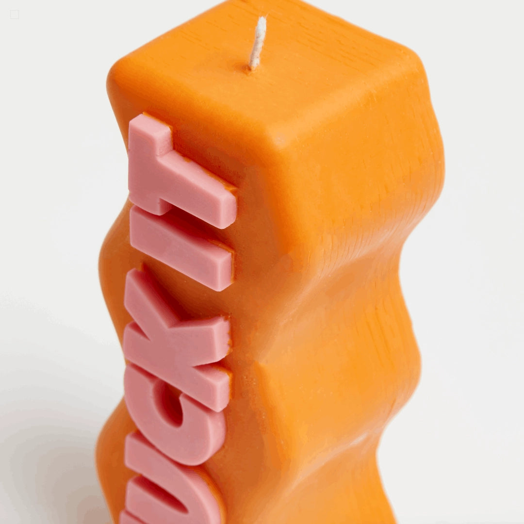 Orange Fuck It Candle