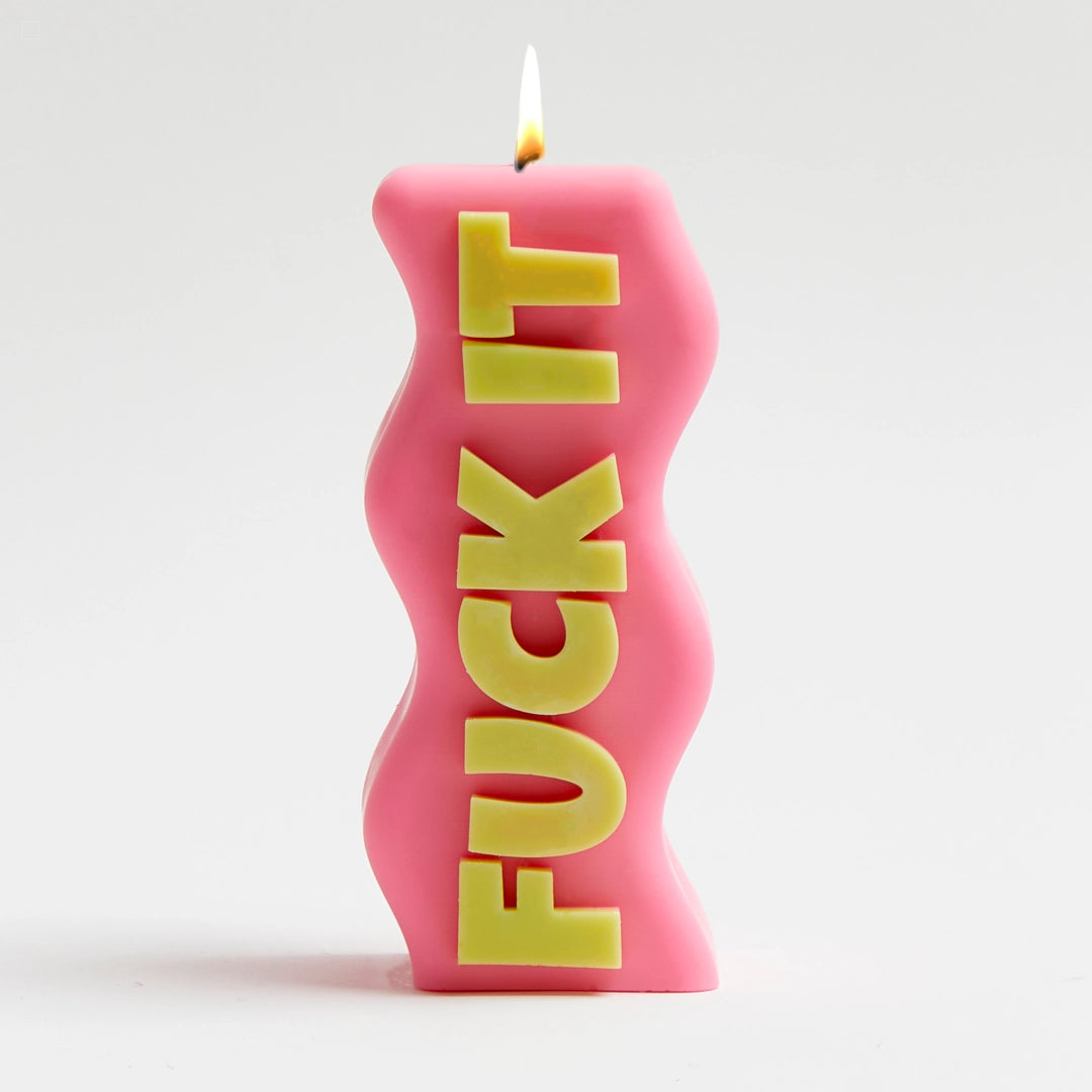 Pink Fuck It Candle