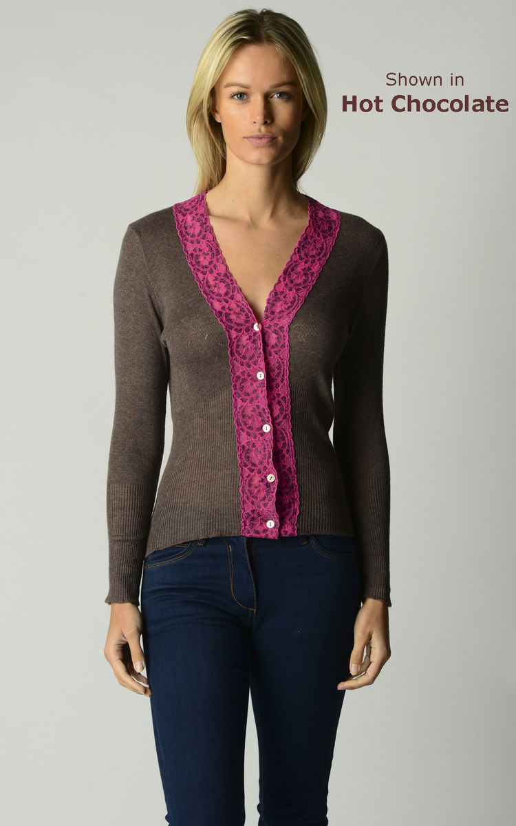 IN STORE ONLY - Palace London Fuschia Wide Lace Cardigan - MORE COLOURS AVAILABLE